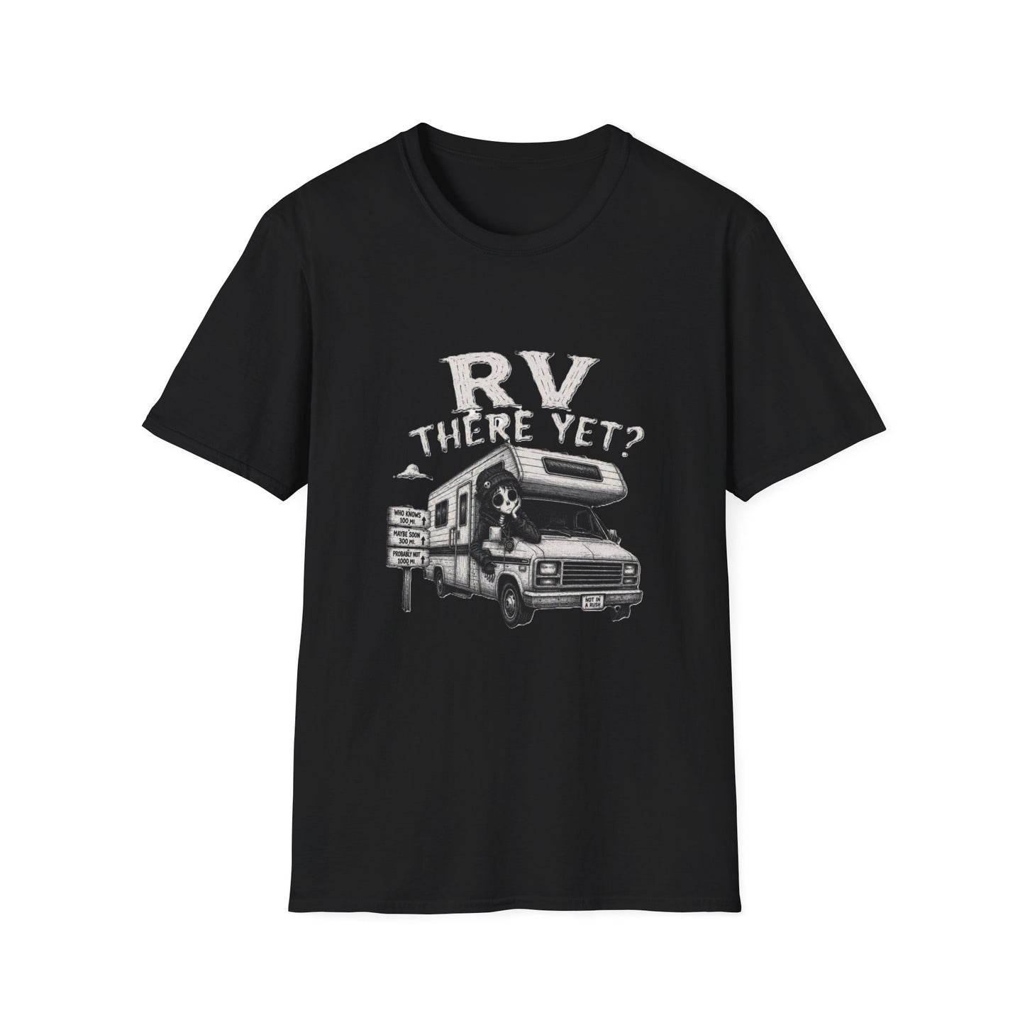 RV There Yet? T-Shirt — Funny Road Trip Male RV Camper Tee
