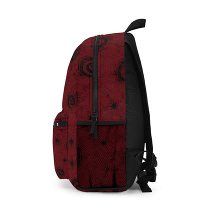 Red Cosmic Swirl Backpack – Galaxy Spiral Print School & Travel Bag