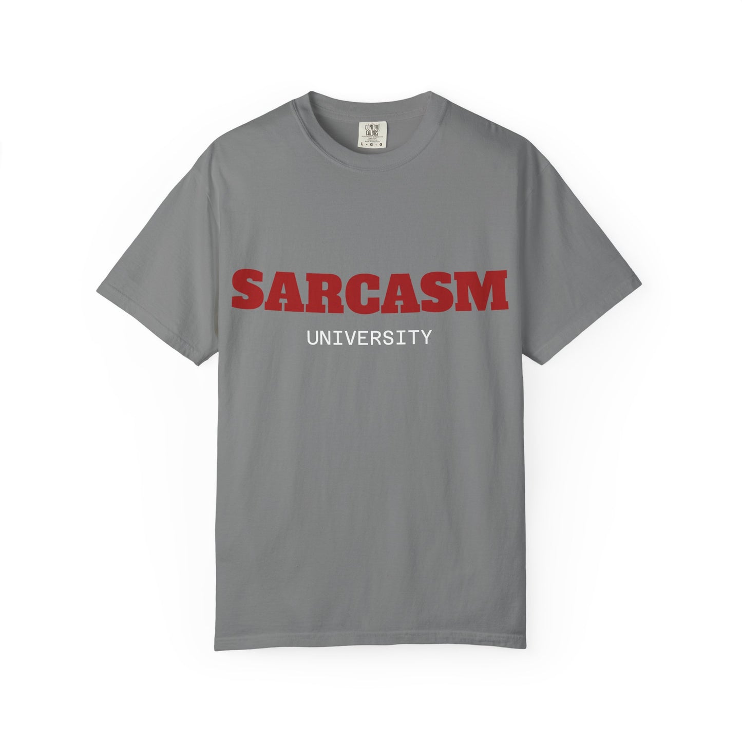 Sarcasm University T-Shirt — Funny Collegiate Graphic Tee