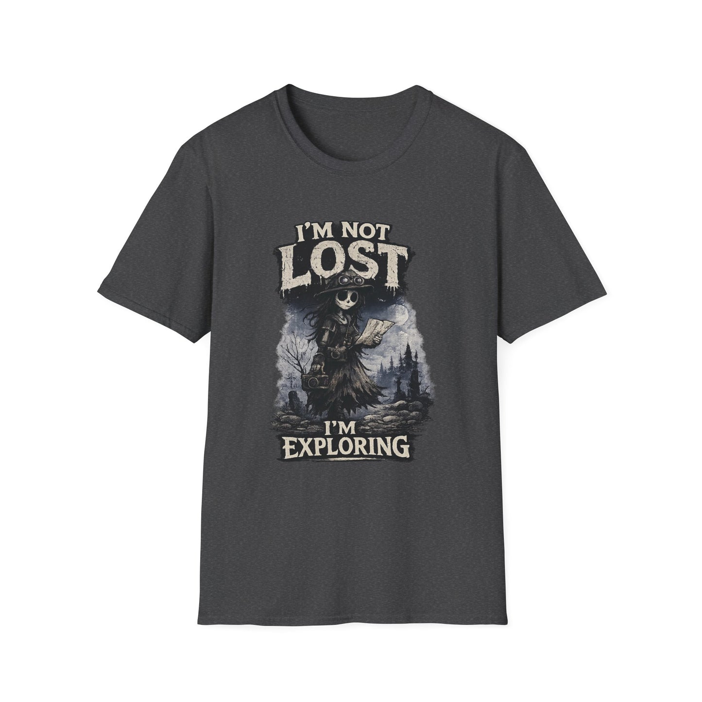 I'm Not Lost I'm Exploring T-Shirt — Female Adventure Explorer Graphic Tee