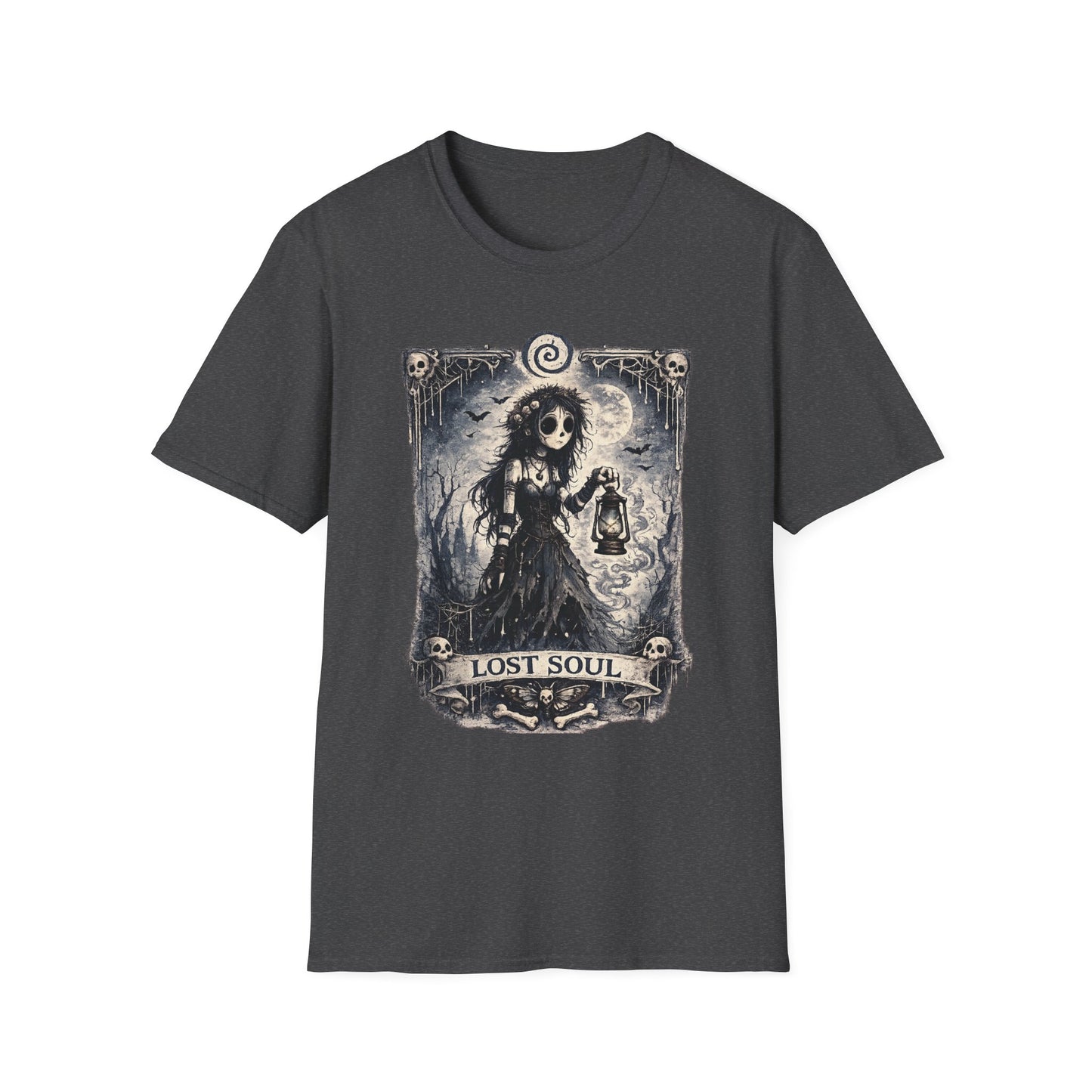 Lost Soul Lantern T-Shirt — Gothic Moonlit Vintage Graphic Tee