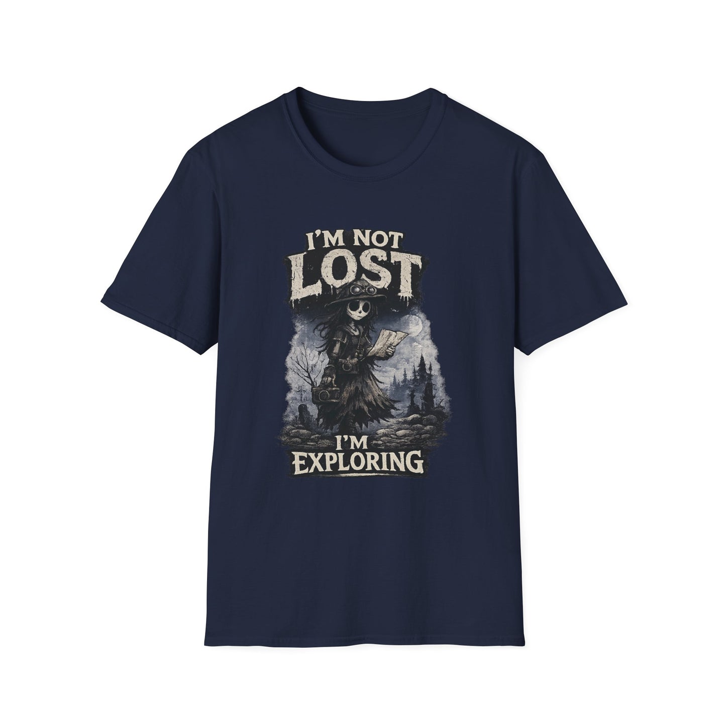 I'm Not Lost I'm Exploring T-Shirt — Female Adventure Explorer Graphic Tee