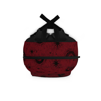 Red Cosmic Swirl Backpack – Galaxy Spiral Print School & Travel Bag