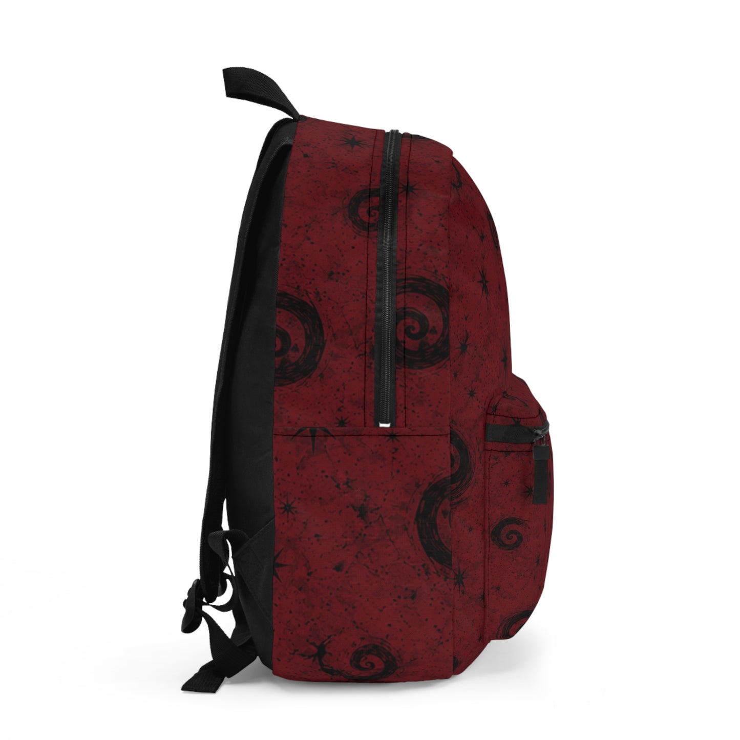 Red Cosmic Swirl Backpack – Galaxy Spiral Print School & Travel Bag