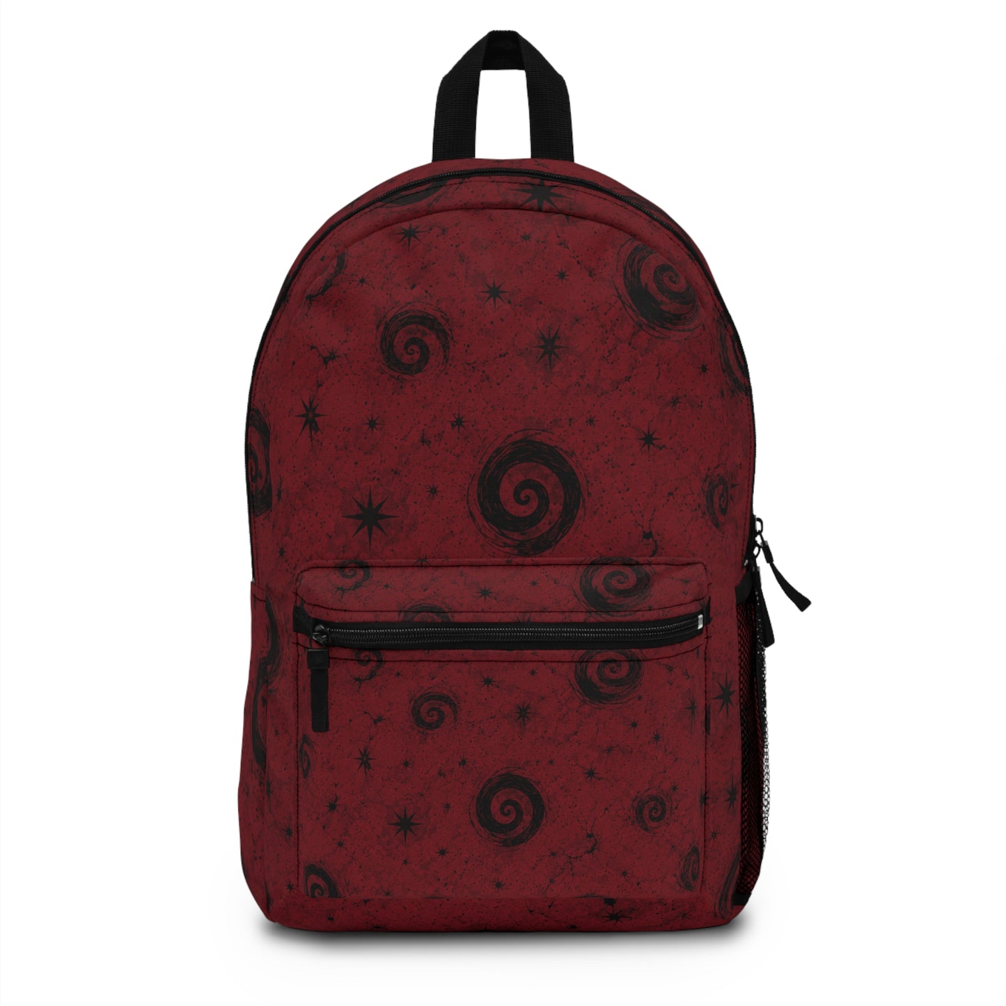Red Cosmic Swirl Backpack – Galaxy Spiral Print School & Travel Bag