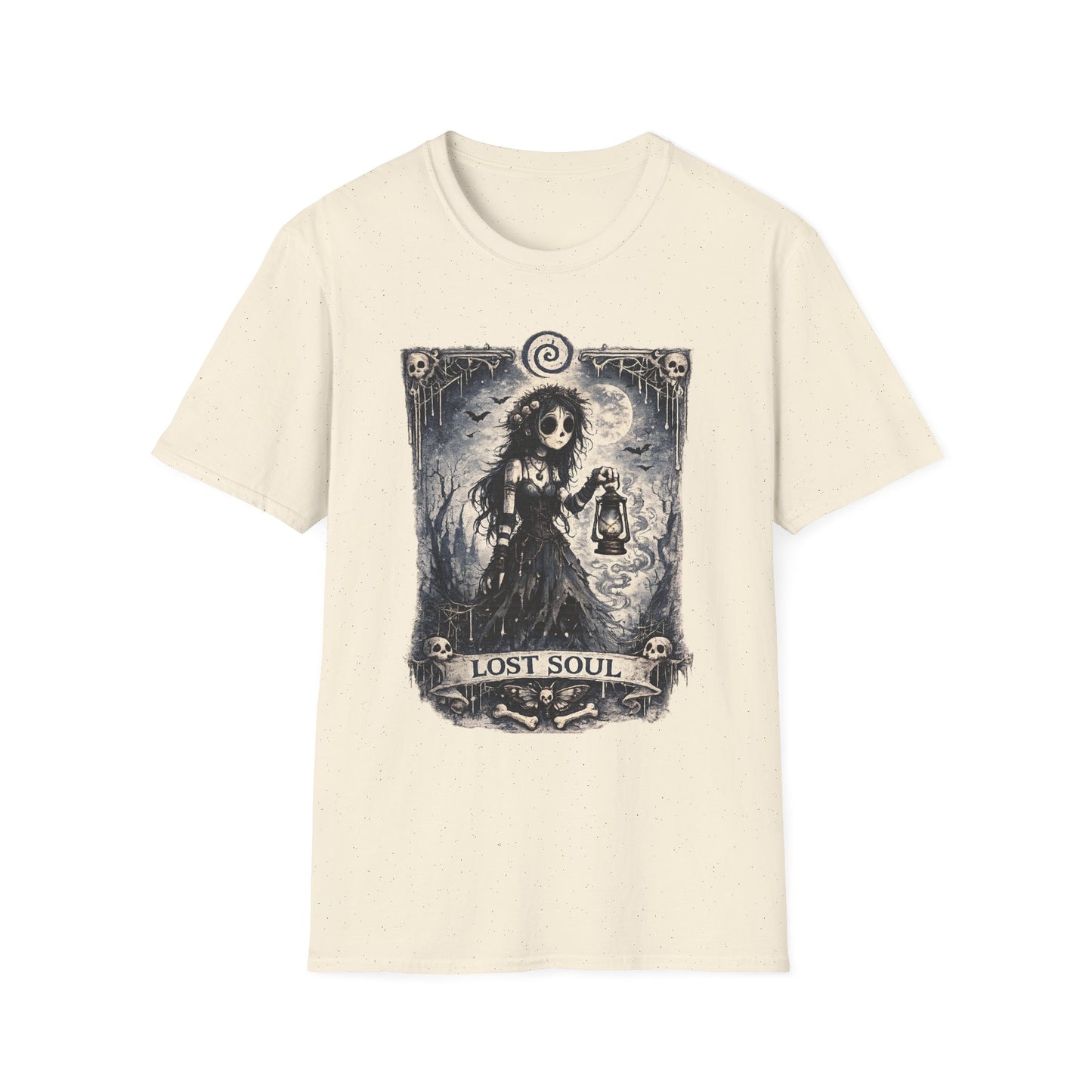 Lost Soul Lantern T-Shirt — Gothic Moonlit Vintage Graphic Tee