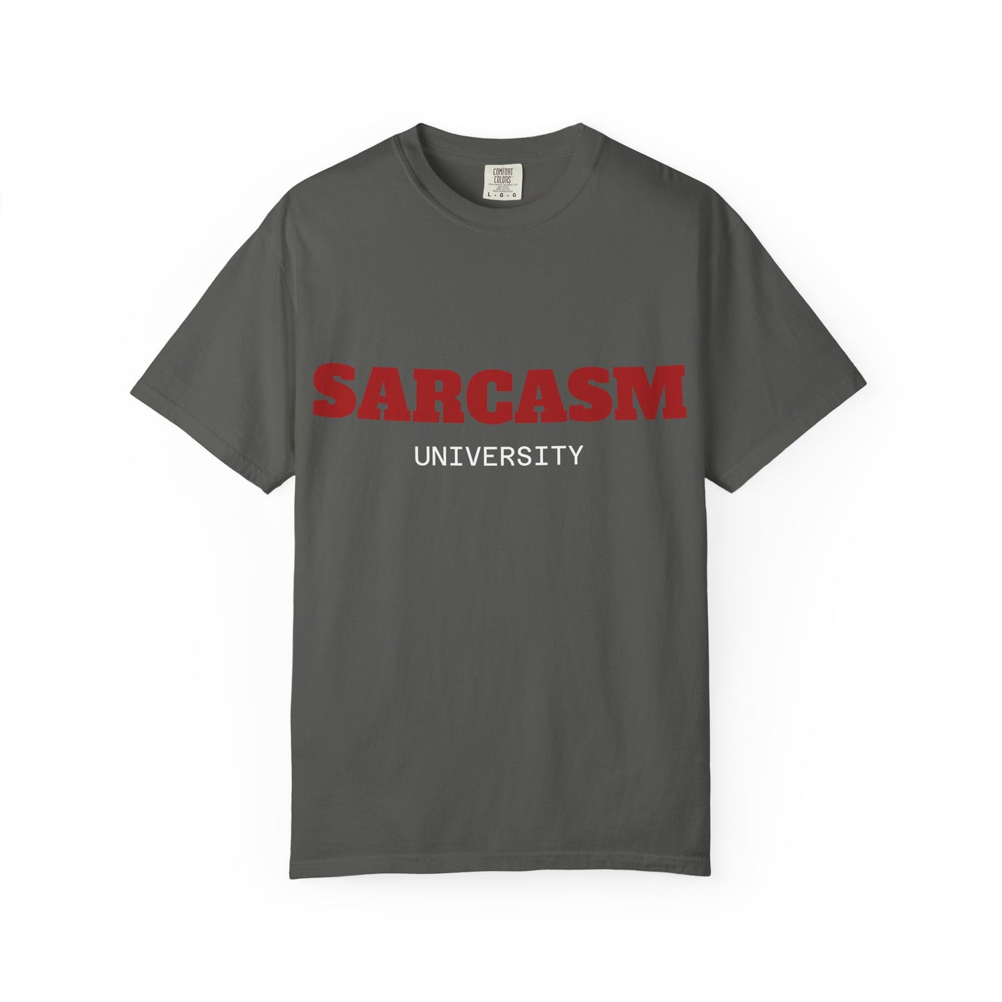 Sarcasm University T-Shirt — Funny Collegiate Graphic Tee